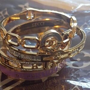 Hermes Gold Bracelet with Silver Accents (Mixed Bundle Anti Tarnish